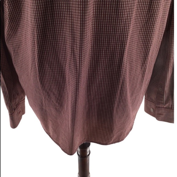 Columbia Men Button-Down Red&Gray Check Shirt - Picture 9 of 11